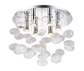 Luvia stropní svítidlo 6x GU10 40W bez zdroje 50cm IP20, chrom/křišťál