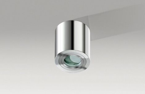Brant koupelnové přisazené svítidlo 1x GU10 50W bez zdroje 9cm kulaté IP44, chromové 3