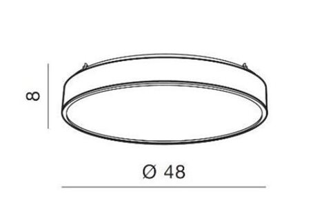 Collodi 48 přisazené svítidlo LED 50W 3390lm 3000-6500K 48cm kulaté IP20, šedé + ovladač 3