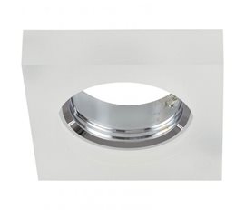 Savio  zápustné svítidlo 1x GU10 50W bez zdroje 8,5cm hranaté IP20, bílá