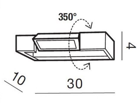 Dali koupelnové nástěnné svítidlo LED 9W 1080lm 4000K 30cm IP44, bílé 4