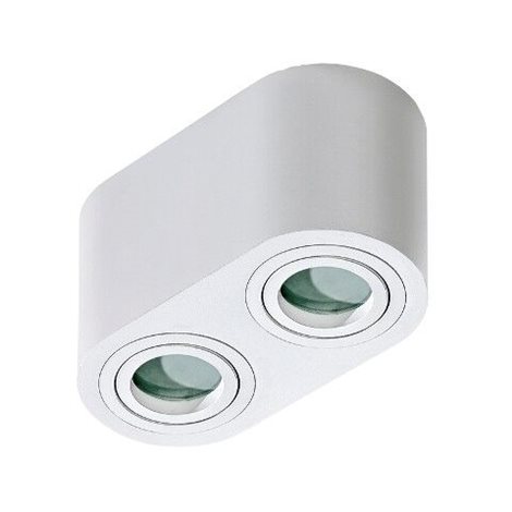 Brant 2 koupelnové přisazené svítidlo 2x GU10 50W bez zdroje 18cm oválné IP44, bílé 1