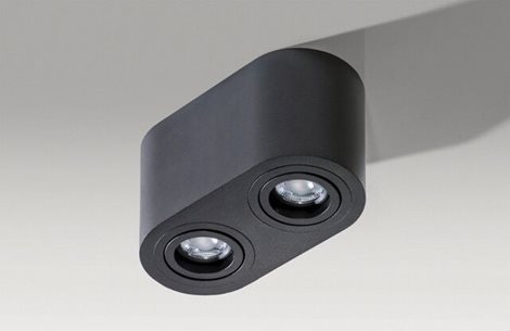 Brant 2 přisazené svítidlo 2x GU10 50W bez zdroje 18,5cm IP20, černé 3