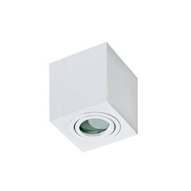 Brant koupelnové přisazené svítidlo 1x GU10 50W bez zdroje 9cm hranaté IP20, bílé