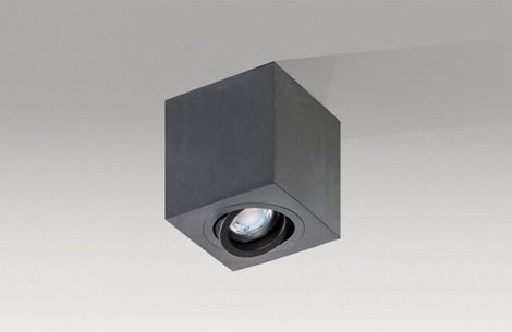 Brant přisazené bodové svítidlo 1x GU10 50W bez zdroje 9cm hranaté IP20, černé 3