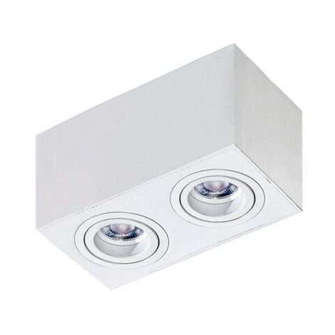 Brant 2 přisazené svítidlo 2x GU10 50W bez zdroje 18cm hranaté IP20, bílé 1