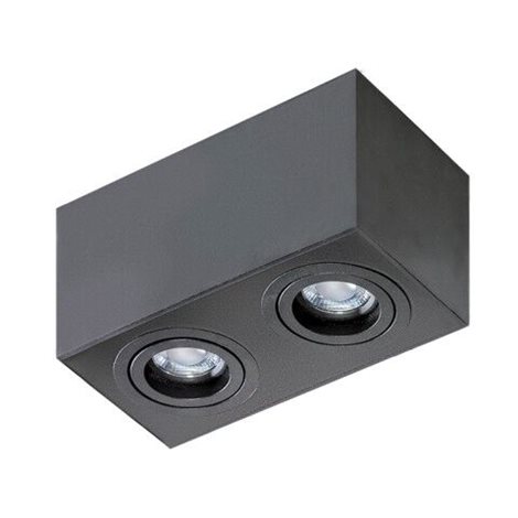 Brant 2 přisazené svítidlo 2x GU10 50W bez zdroje 18cm hranaté IP20, černé 1