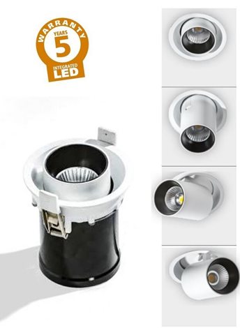 Luna zápustné svítidlo LED 15W 1150lm 3000K stmívatelné IP20, černé 5