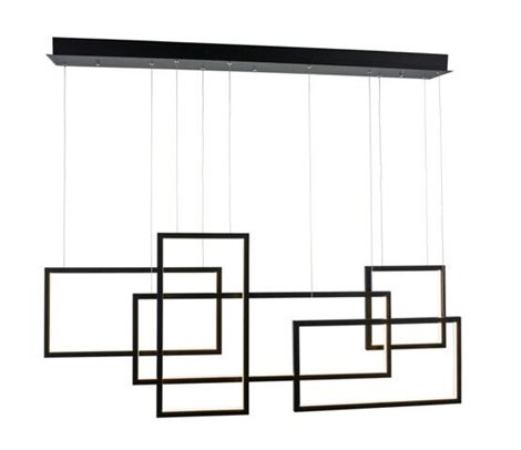 Quadratus závěsné svítidlo LED 105W 6500lm 3000K stmívatelné 130cm IP20, černé 1