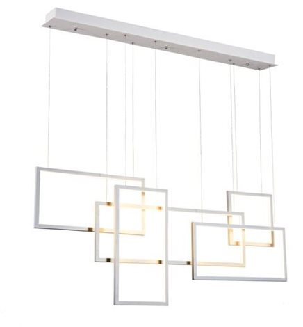 Quadratus závěsné svítidlo LED 105W 6500lm 3000K stmívatelné 130cm IP20, bílé 1