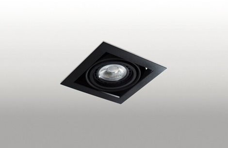 Nova podhledové svítidlo 1x GU10 40W bez zdroje 19,5cm hranaté IP20, černé 3