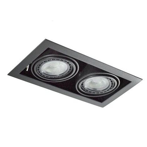 Nova 2 podhledové svítidlo 2x GU10 40W bez zdroje 34,5cm hranaté IP20, černé 3