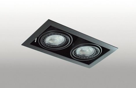 Nova 2 podhledové svítidlo 2x GU10 40W bez zdroje 34,5cm hranaté IP20, černé 5