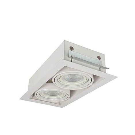 Nova 2 podhledové svítidlo 2x GU10 40W bez zdroje 34,5cm hranaté IP20, bílé 1