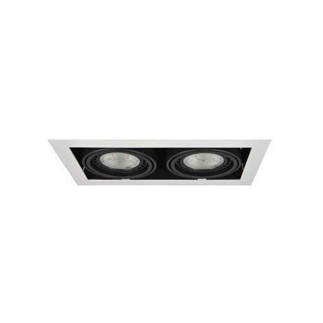 Nova 2 podhledové svítidlo 2x GU10 40W bez zdroje 34,5cm hranaté IP20, bílé/černé 3