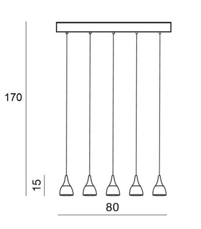 Dalmatia závěsné svítidlo LED 25W 1500lm 3000K 80cm IP20, černé 4