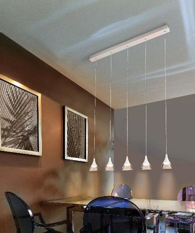 Dalmatia závěsné svítidlo LED 25W 1500lm 3000K 80cm IP20, černé 3