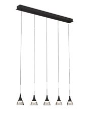 Dalmatia závěsné svítidlo LED 25W 1500lm 3000K 80cm IP20, černé