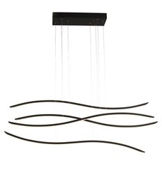 Waves závěsné svítidlo LED 70W 4900lm 3000K stmívatelné 123cm IP20, černé