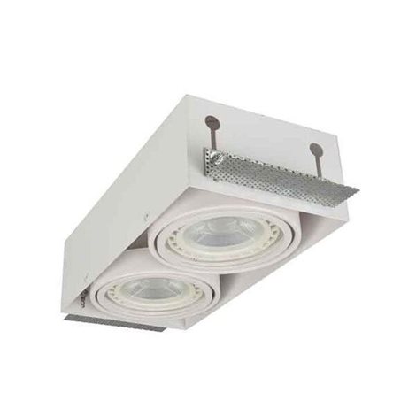 Nova 2 podhledové svítidlo 2x GU10 40W bez zdroje 30cm hranaté IP20, bílé 1