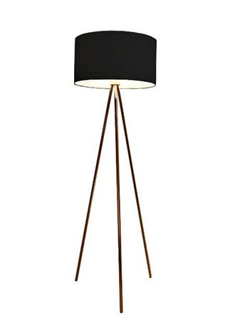Finn stojací lampa 1x E27 60W bez zdroje 146cm IP20, měděná/černá 1