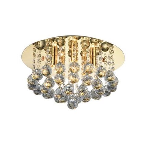Bolla stropní svítidlo 5x G9 40W bez zdroje 38cm kulaté IP20, zlatá/křišťál 1