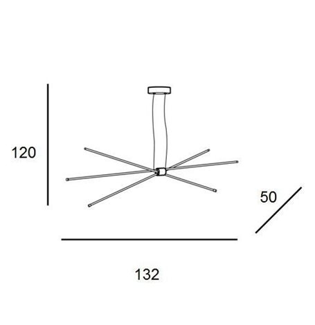 Jax závěsné svítidlo LED 33W 1600lm 3000K 132cm IP20, černé 2