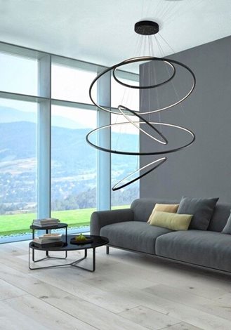 Wheel XXL závěsné svítidlo LED 190W 11400lm 3000K stmívatelné 120cm IP20, zlaté 2