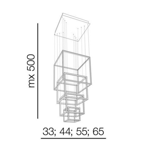 Opera XL závěsné svítidlo LED 329W 19740lm 3000K stmívatelné IP20, černé 4