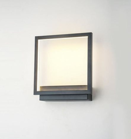 Opera nástěnné svítidlo LED 18W 1020lm 3000K 25,5cm hranaté IP20, černé 3