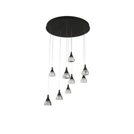 Dalmatia 9 závěsné svítidlo 45W 3880lm 68cm 3000K stmívatelné IP20, černé