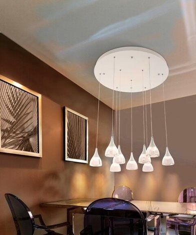 Dalmatia 9 závěsné svítidlo 45W 3880lm 68cm 3000K stmívatelné IP20, bílé 3