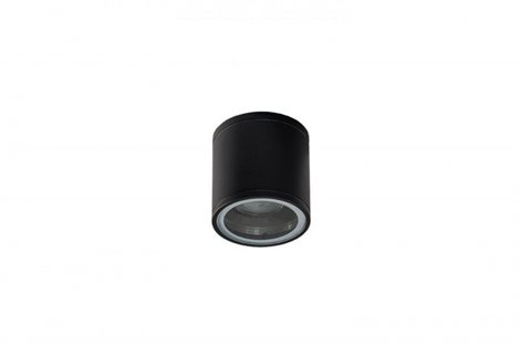 Joe Tube venkovní stropní svítidlo 1x GU10 35W bez zdroje 9cm kulaté IP54, černé