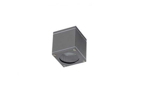 Joe Square venkovní stropní bodové svítidlo 1x GU10 35W bez zdroje 8,7cm hranaté IP54, tmavě šedé