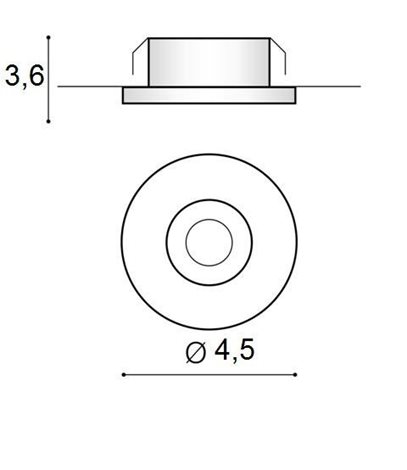 Fill podhledové svítidlo LED 5W 425lm 4000K 4,5cm kulaté IP20, černé 4