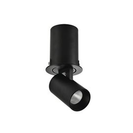 Luna stropní zápustné bodové svítidlo LED 7W 505lm 3000K IP20, černá/černá