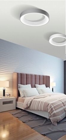 Sovana přisazené svítidlo LED 73W 5010lm 2700-6500K 80cm kulaté IP20, bílé + ovladač 5