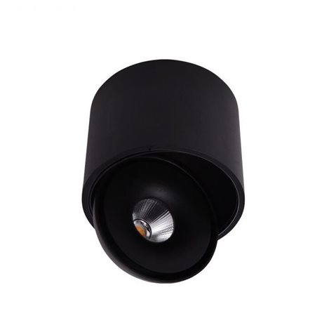 Boston Tube přisazené bodové svítidlo LED 10W 685lm 3000K stmívatelné 10,5cm kulaté IP20, černé 3