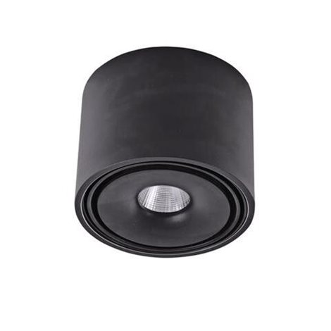 Boston Tube přisazené bodové svítidlo LED 10W 685lm 3000K stmívatelné 10,5cm kulaté IP20, černé 1