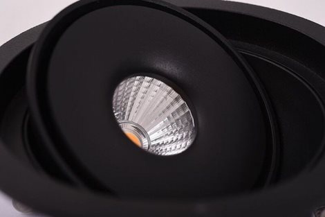 Boston 1 záspustné svítidlo LED 10W 685lm 3200K stmívatelné 12,9cm kulaté IP20, černé 3