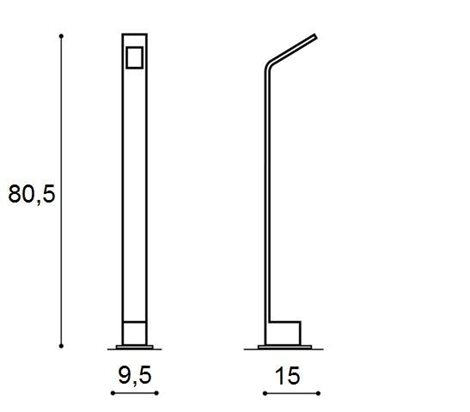 Agape venkovní sloupkové svítidlo LED 6W 520lm 3000K 80cm IP54, tmavě šedé 4