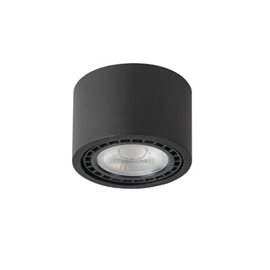 Eco Alix New 230V přisazené bodové svítidlo 1x GU10 35W bez zdroje 12cm kulaté IP20, černé