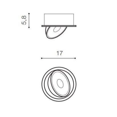 TORONTO podhledové svítidlo LED 10W 680lm 3200K 17cm kulaté IP20, bílé 2
