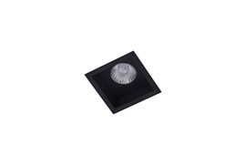 MILET vestavné svítidlo 1x GU10 50W bez zdroje 8,4cm hranaté IP20, černé