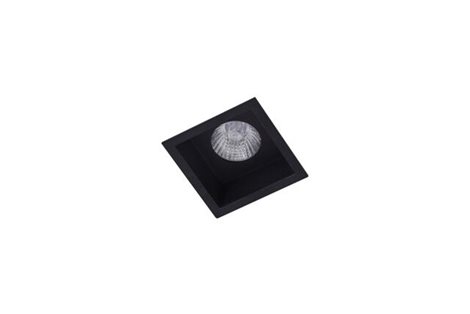 MILET vestavné svítidlo 1x GU10 50W bez zdroje 8,4cm hranaté IP20, černé