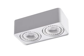 PAOLA přisazené bodové svítidlo 2x GU10 50W bez zdroje 29cm hranaté IP20, bílé