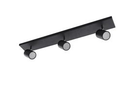 Noemie 3 koupelnové přisazené svítidlo 3x GU10 35W bez zdroje 65cm IP44, černé