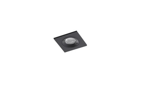 PABLO koupelnové podhledové svítidlo 1x GU10 50W bez zdroje 8cm hranaté IP54, černé