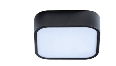 LUCIE koupelnové přisazené svítidlo 2x E27 20W bez zdroje 22cm hranaté IP44, černé 2