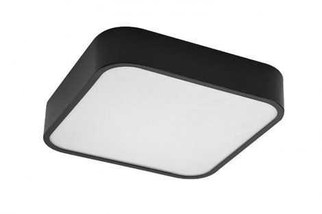 LUCIE koupelnové přisazené svítidlo 3x E27 20W bez zdroje 30cm hranaté IP44, černé 2